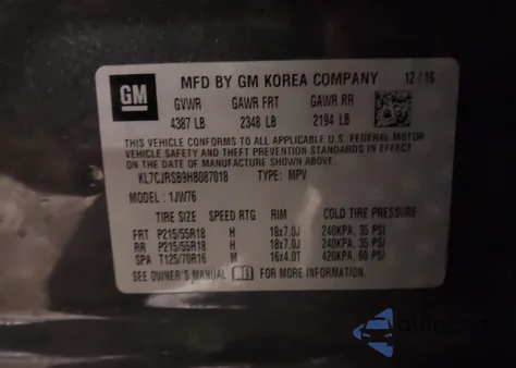 2017 Chevrolet Trax Premier from USA, damaged, VIN KL7CJRSB9HB087018